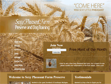 Tablet Screenshot of pheasantpreserve.com